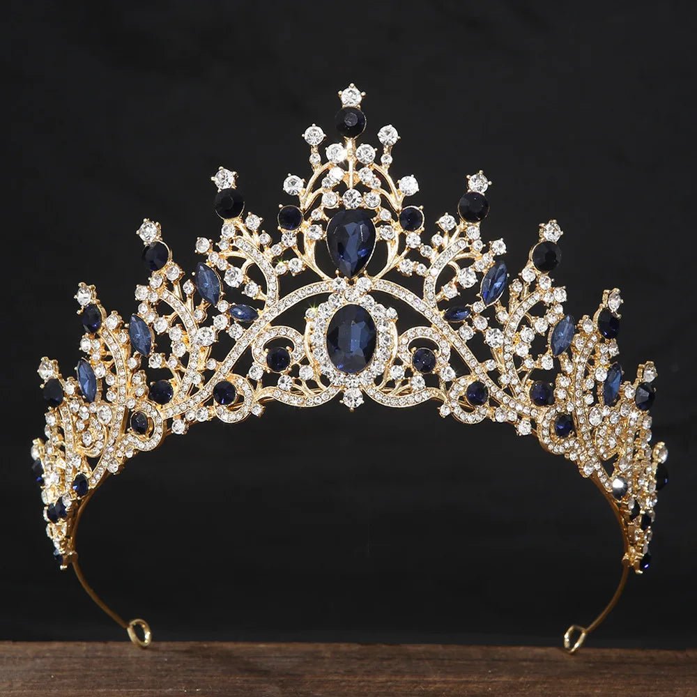 Baroque Crystal Rhinestone Prom Diadem Bridal Tiaras Crowns For Women Headpiece Wedding Hair Accessories Jewelry - Yiwucraftjewel