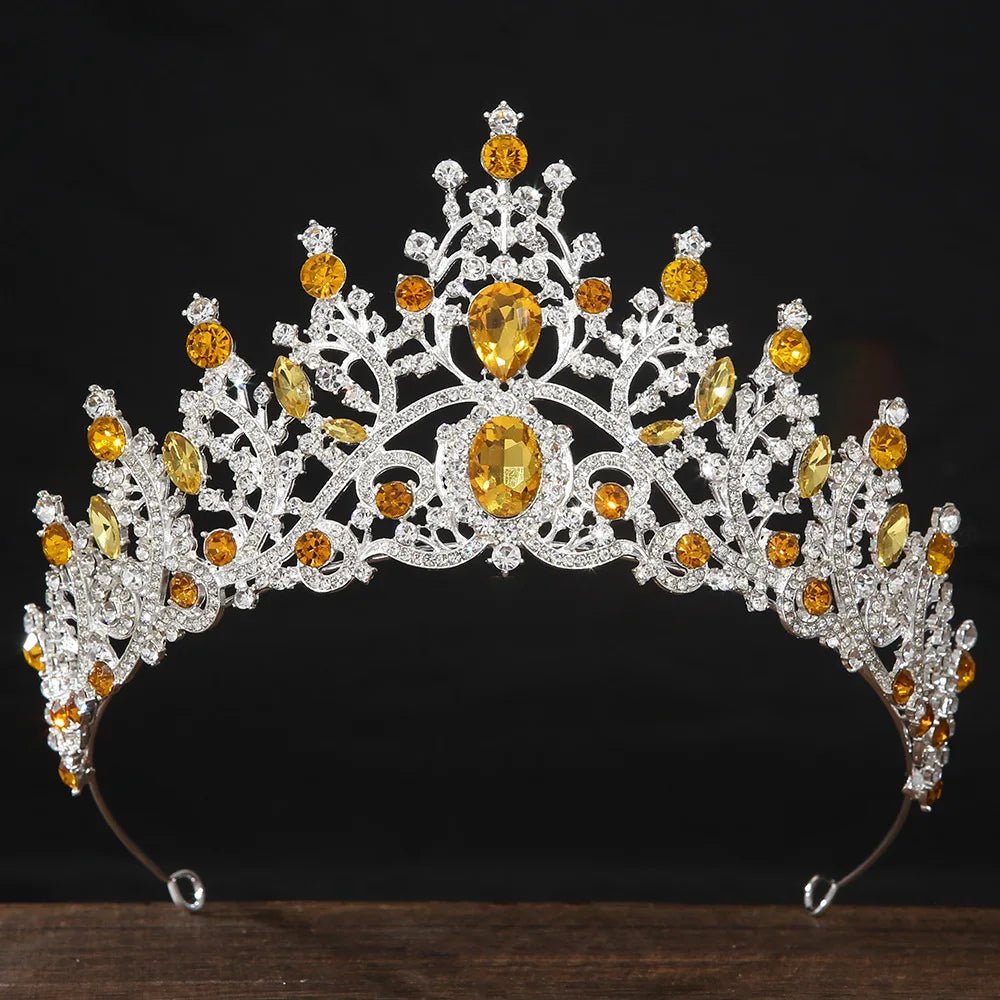 Baroque Crystal Rhinestone Prom Diadem Bridal Tiaras Crowns For Women Headpiece Wedding Hair Accessories Jewelry - Yiwucraftjewel