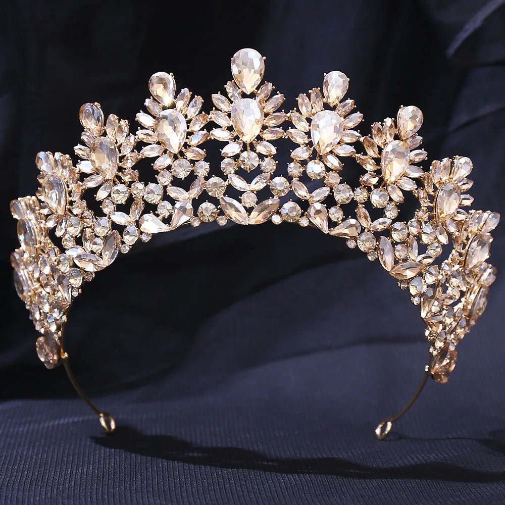 Rhinestone Pageant Diadem Banquet Headpiece Wedding Hair Accessories Baroque Miss Universe Big Crystal Bridal Tiaras Crown - Yiwucraftjewel