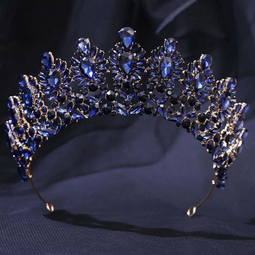 Rhinestone Pageant Diadem Banquet Headpiece Wedding Hair Accessories Baroque Miss Universe Big Crystal Bridal Tiaras Crown - Yiwucraftjewel