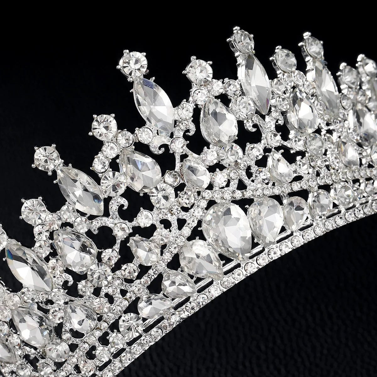 Rhinestone Pageant Diadem Wedding Hair Accessories Jewelry Baroque Crystal Bridal Tiaras Crowns For Women Bride Headpiece - Yiwucraftjewel
